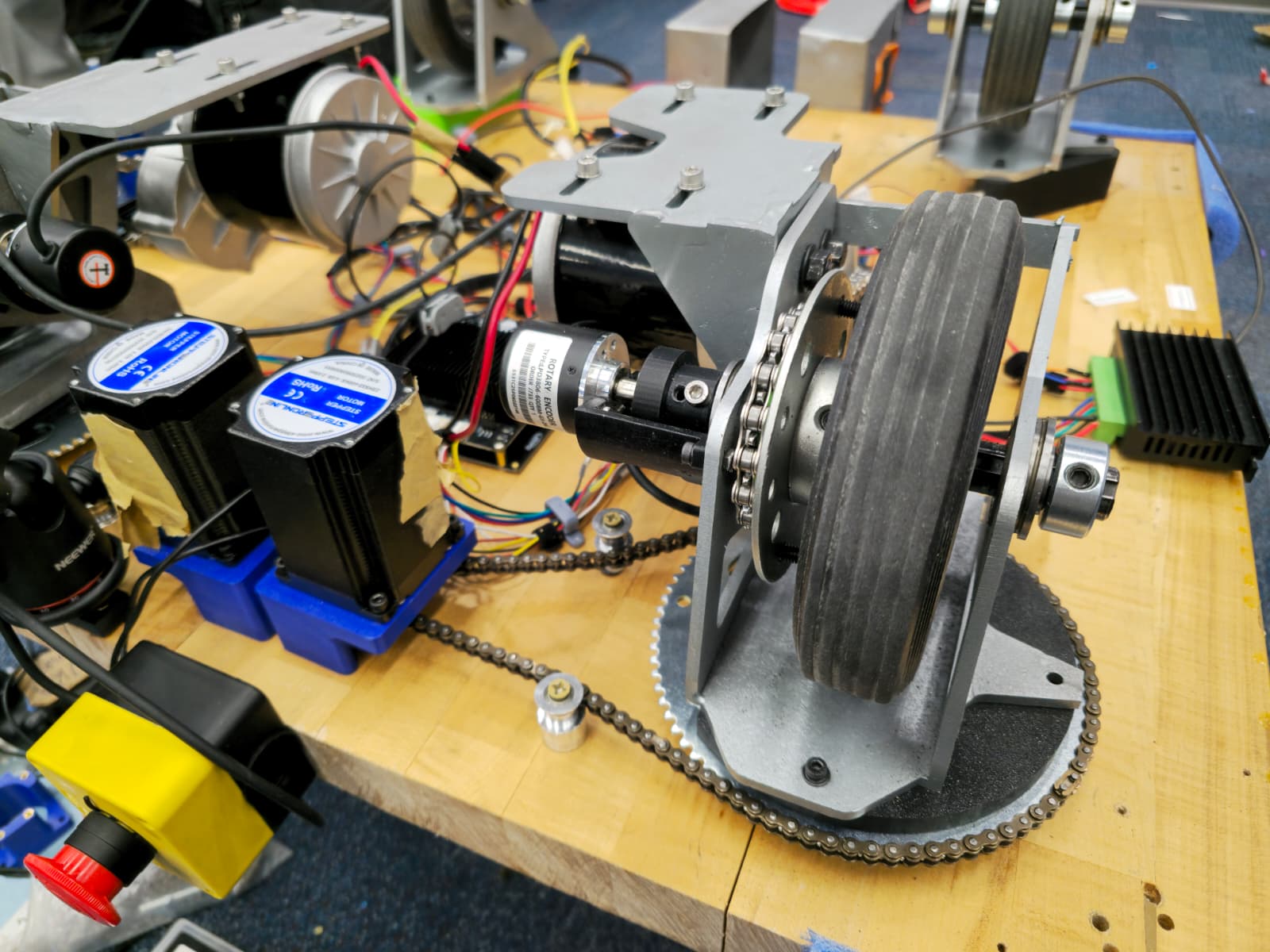 AURA autonomous cart front-wheel swerve drive assembly