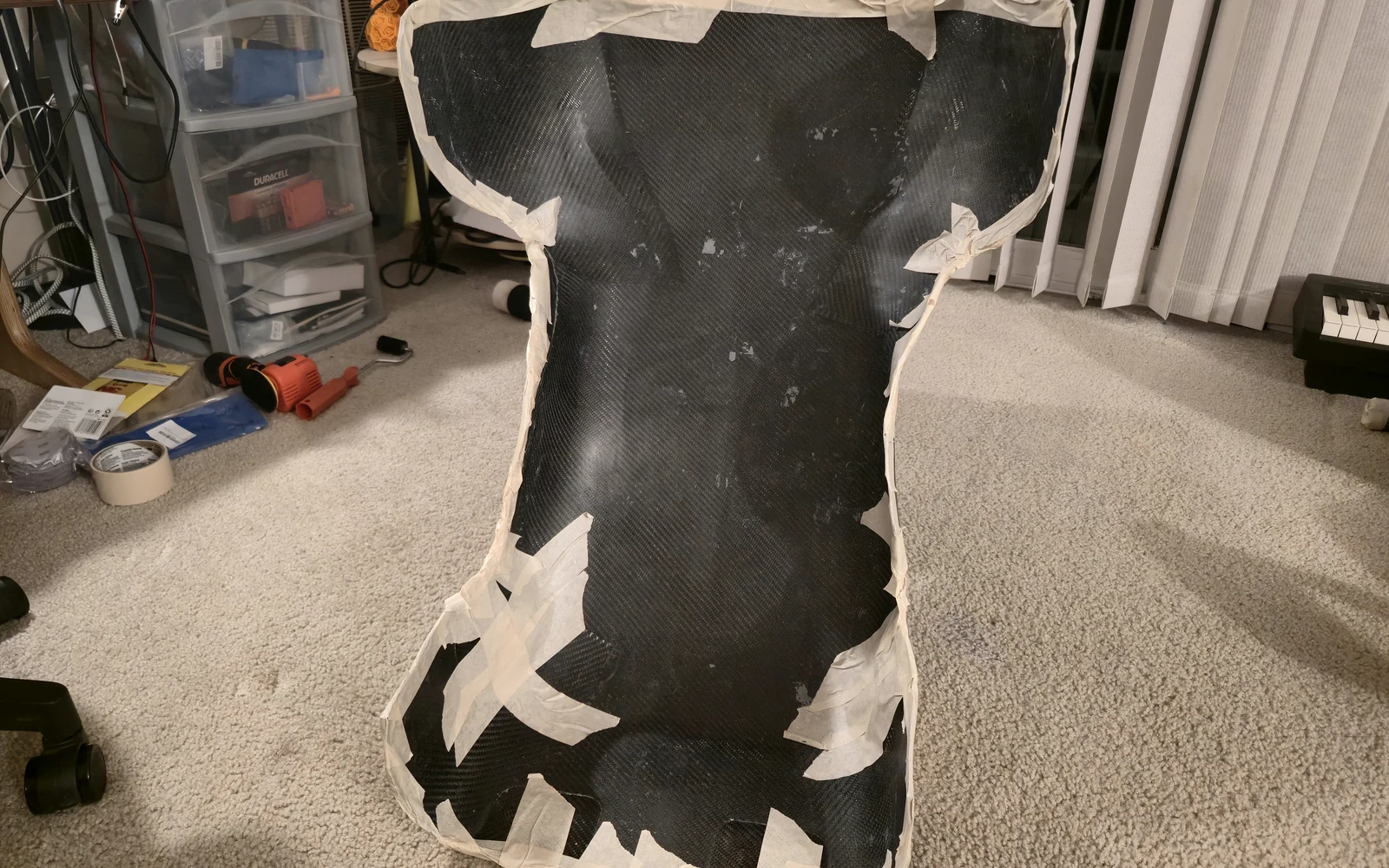Carbon fiber cockpit seat support component
