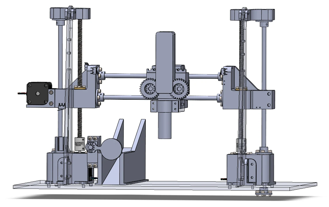 Smelly automated perfume-mixing machine CAD with dual lead-screw gantry and dispensing head