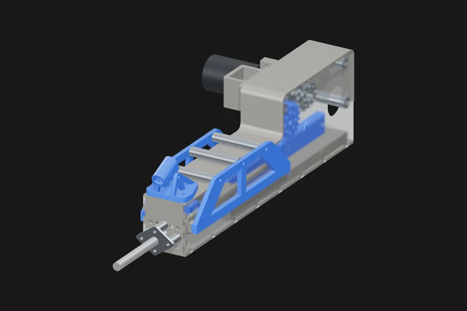 Pool Sniper launcher with its cue extended before retraction.