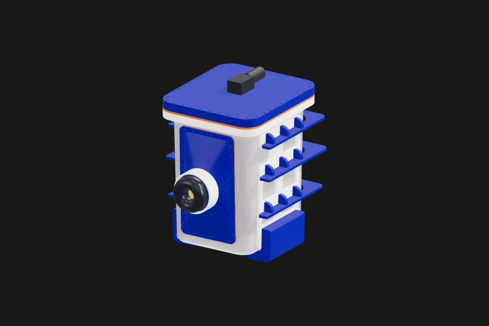 Vine robot pressure vessel with its translucent tube retracted.