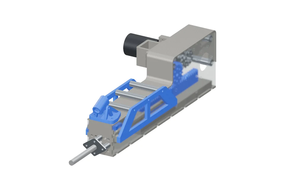 Pool Sniper launcher with its cue extended before retraction.