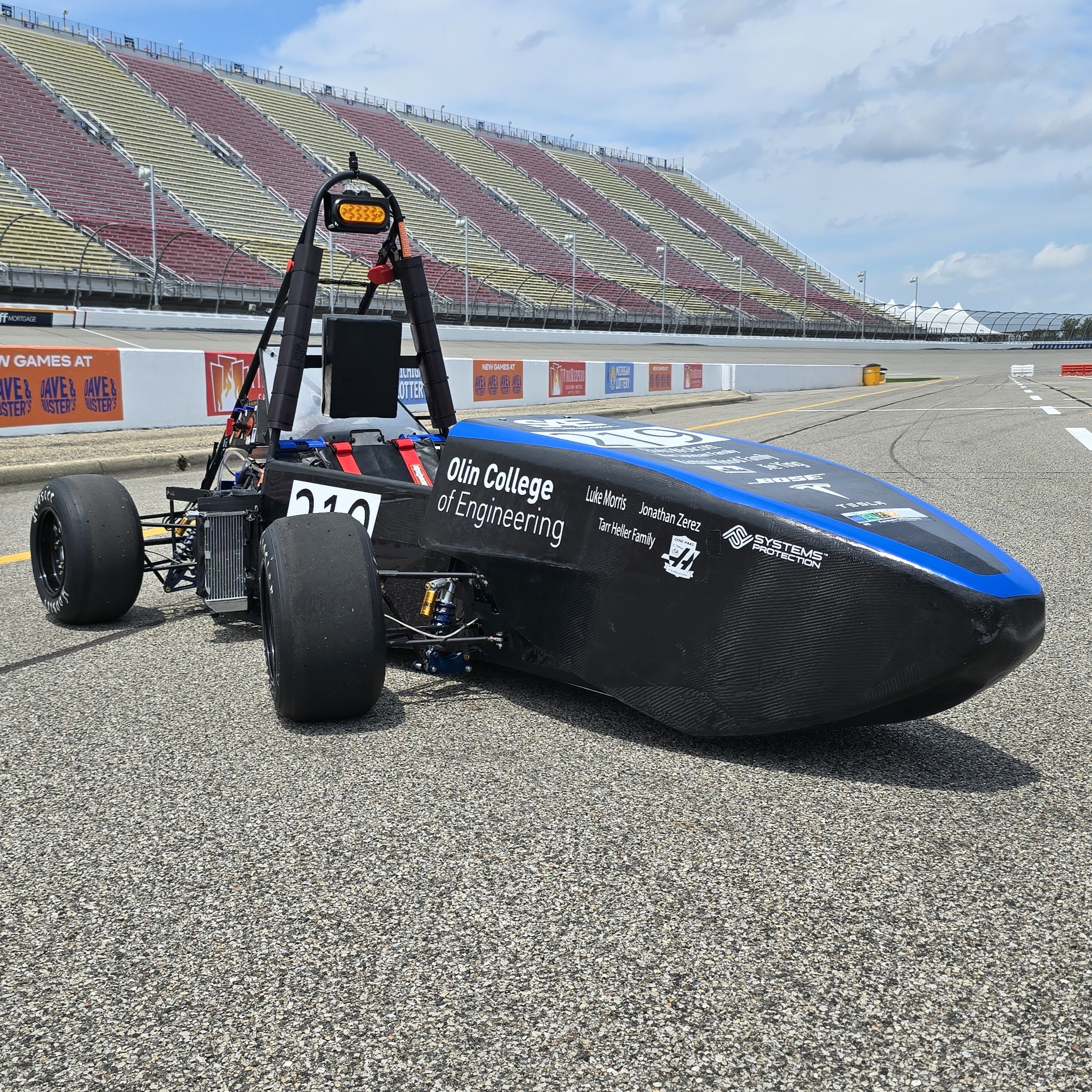 Olin Electric Motorsports Formula SAE car at competition